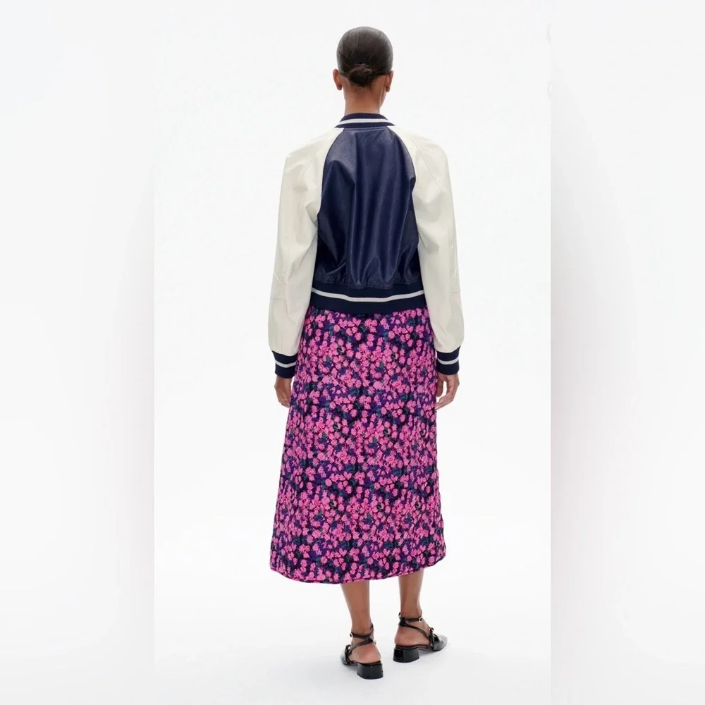 Baum und pferdgarten Vibrant Pink Floral A-Line maxi skirt NWT - Picture 3 of 4